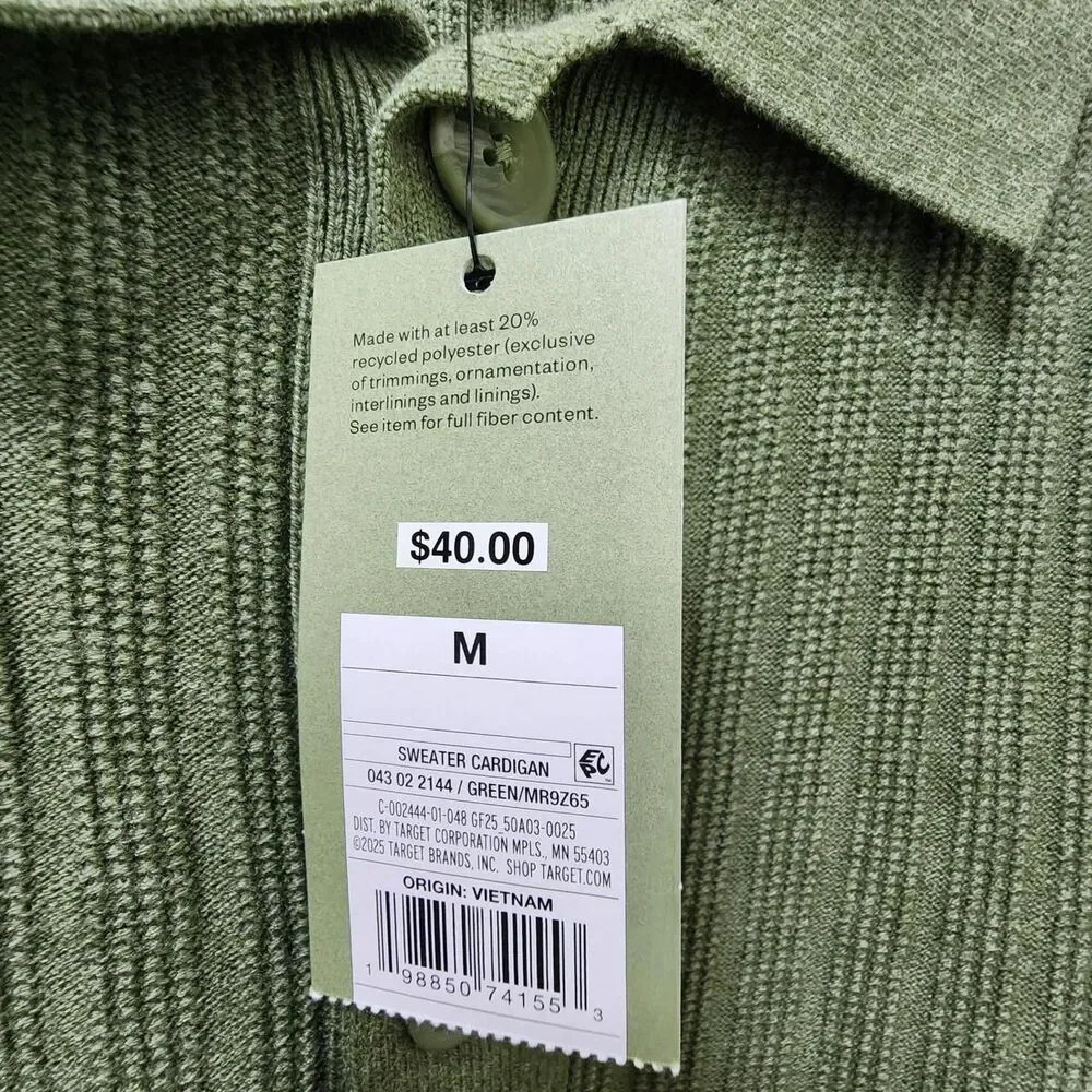 Goodfellow-co Men's Green Cardigan